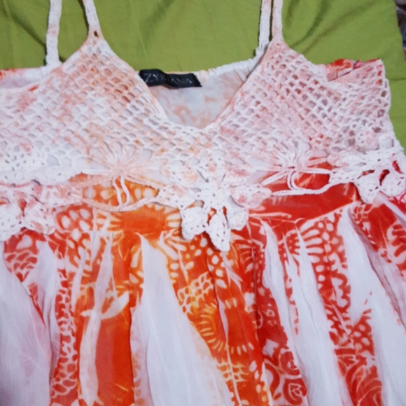 (3 FOR $20)Summer shirt, flowy double layer. - Picture 3 of 3